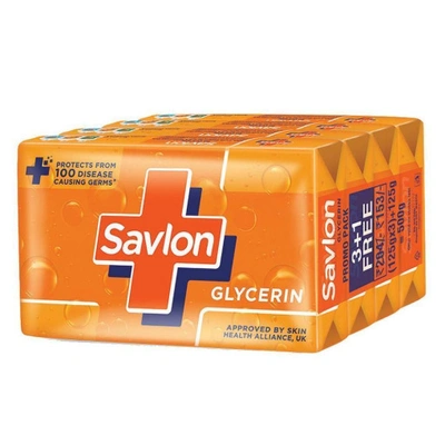 Savlon Glycerine Soap, 125g (Buy 3 Get 1 Free)