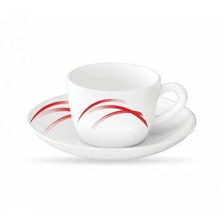 Red Stella Cup & Saucer Set