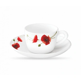 Red Carnation Cup & Saucer Set