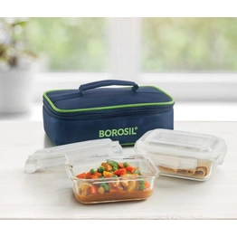 2 Container Microwavable Glass LunchBox