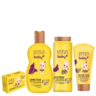 LOTUS HERBALS BABY+ COMBO PACK (CRÈME-50GM+SOAP-75G+POWDER-100GM+LOTION-100ML)