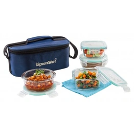 Signoraware Double Decker Glass Lunch Box