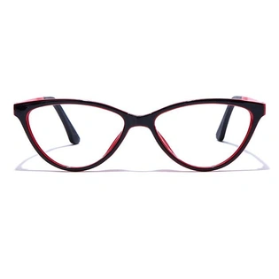 GRAVIATE by Coolwinks E12A7656 Glossy Black Full Frame Cateye Eyeglasses for Women