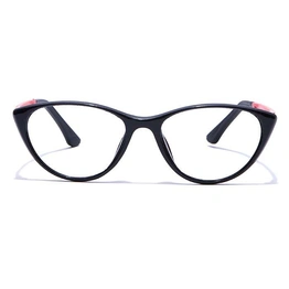 GRAVIATE by Coolwinks E12B7654 Glossy Black Full Frame Cateye Eyeglasses for Women