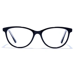 GRAVIATE by Coolwinks E12C6684 Glossy Black Full Frame Cateye Eyeglasses for Women