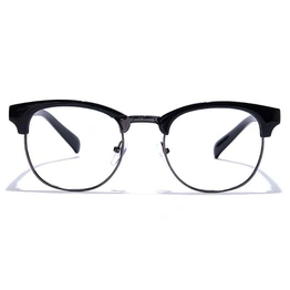 GRAVIATE by Coolwinks E12A7576 Glossy Black Full Frame Clubmaster Eyeglasses for Men and Women