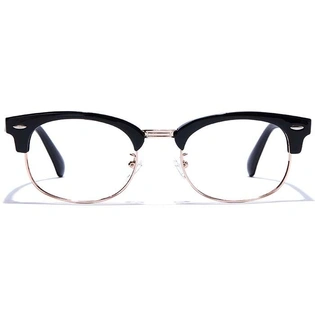 GRAVIATE by Coolwinks E12A7587 Glossy Black Full Frame Clubmaster Computer Eyeglasses for Men and Women