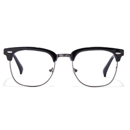 GRAVIATE by Coolwinks E12C7234 Glossy Black Full Frame Clubmaster Eyeglasses for Men and Women