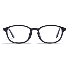 GRAVIATE by Coolwinks E12B7480 Glossy Black Full Frame Oval Computer Eyeglasses for Women