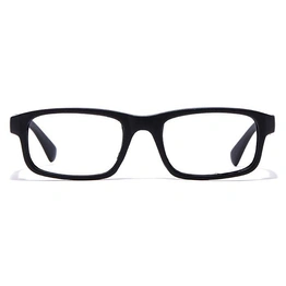 GRAVIATE by Coolwinks E12A7138 Matte Black Full Frame Rectangle Eyeglasses for Kids