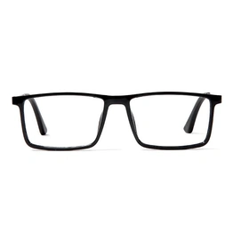 GRAVIATE by Coolwinks E12A5633 Glossy Black Full Frame Rectangle Eyeglasses for Men and Women