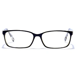 GRAVIATE by Coolwinks E12A6450 Glossy Black Full Frame Rectangle Eyeglasses for Men and Women