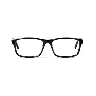 GRAVIATE by Coolwinks E12B5609 Glossy Black Full Frame Rectangle Eyeglasses for Men and Women