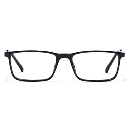 GRAVIATE by Coolwinks E12B7087 Glossy Black Full Frame Rectangle Eyeglasses for Men and Women