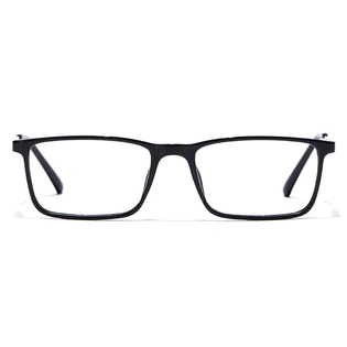 GRAVIATE by Coolwinks E12B7087 Glossy Black Full Frame Rectangle Eyeglasses for Men and Women