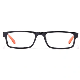 GRAVIATE by Coolwinks E12B7230 Glossy Black Full Frame Rectangle Eyeglasses for Men and Women