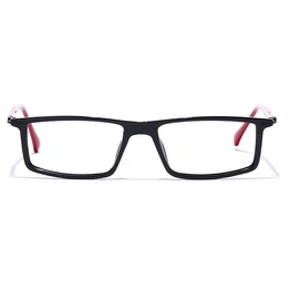 GRAVIATE by Coolwinks E12B7414 Glossy Black Full Frame Rectangle Eyeglasses for Men and Women