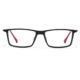 GRAVIATE by Coolwinks E12B7417 Glossy Black Full Frame Rectangle Eyeglasses for Men and Women