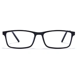 GRAVIATE by Coolwinks E12B7528 Glossy Black Full Frame Rectangle Computer Eyeglasses for Men and Women