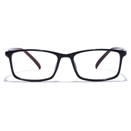 GRAVIATE by Coolwinks E12B7556 Glossy Black Full Frame Rectangle Eyeglasses for Men and Women