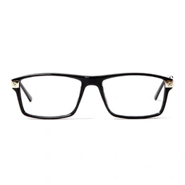 GRAVIATE by Coolwinks E12C5634 Glossy Black Full Frame Rectangle Eyeglasses for Men and Women