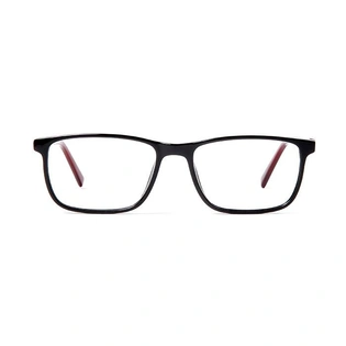 GRAVIATE by Coolwinks E12A5604 Glossy Black Full Frame Retro Square Eyeglasses for Men and Women