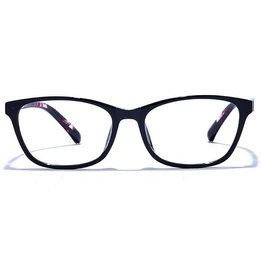 GRAVIATE by Coolwinks E12A6581 Glossy Black Full Frame Retro Square Eyeglasses for Men and Women