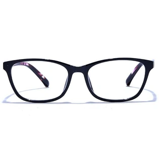 GRAVIATE by Coolwinks E12A6581 Glossy Black Full Frame Retro Square Eyeglasses for Men and Women