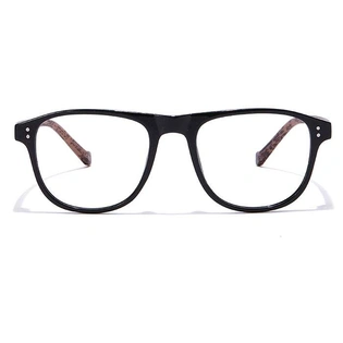 GRAVIATE by Coolwinks E12A6984 Glossy Black Full Frame Retro Square Eyeglasses for Men and Women