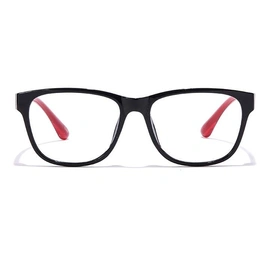 GRAVIATE by Coolwinks E12A7001 Glossy Black Full Frame Retro Square Eyeglasses for Men and Women