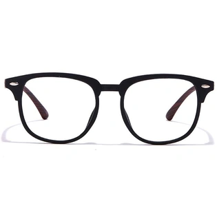 GRAVIATE by Coolwinks E12A7008 Matte Black Full Frame Retro Square Eyeglasses for Men and Women