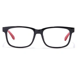 GRAVIATE by Coolwinks E12A7227 Glossy Black Full Frame Retro Square Eyeglasses for Men and Women