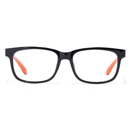 GRAVIATE by Coolwinks E12A7228 Glossy Black Full Frame Retro Square Eyeglasses for Men and Women