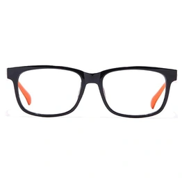 GRAVIATE by Coolwinks E12A7233 Glossy Black Full Frame Retro Square Eyeglasses for Men and Women