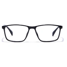 GRAVIATE by Coolwinks E12A7360 Glossy Black Full Frame Retro Square Eyeglasses for Men and Women