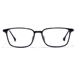 GRAVIATE by Coolwinks E12A7449 Glossy Black Full Frame Retro Square Eyeglasses for Men and Women