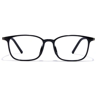 GRAVIATE by Coolwinks E12A7459 Glossy Black Full Frame Retro Square Eyeglasses for Men and Women