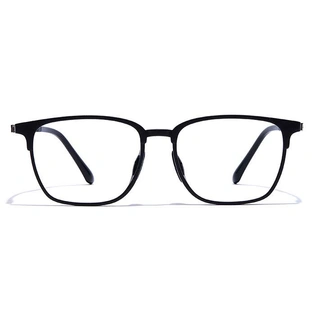 GRAVIATE by Coolwinks E12A7472 Matte Black Full Frame Retro Square Eyeglasses for Men and Women