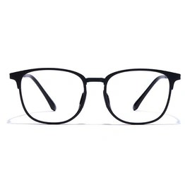 GRAVIATE by Coolwinks E12A7473 Matte Black Full Frame Retro Square Eyeglasses for Men and Women