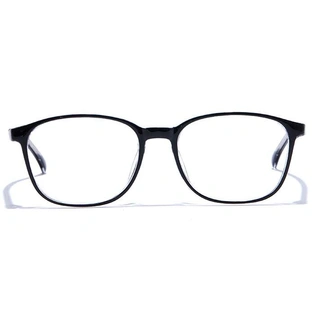 GRAVIATE by Coolwinks E12A7531 Glossy Black Full Frame Retro Square Eyeglasses for Men and Women