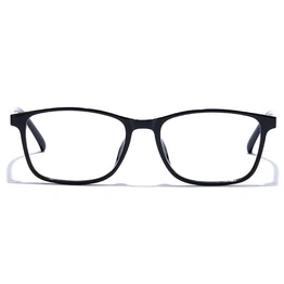 GRAVIATE by Coolwinks E12A7599 Glossy Black Full Frame Retro Square Eyeglasses for Men and Women