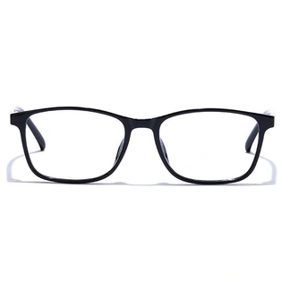 GRAVIATE by Coolwinks E12A7599 Glossy Black Full Frame Retro Square Eyeglasses for Men and Women