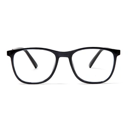 GRAVIATE by Coolwinks E12B5644 Glossy Black Full Frame Retro Square Eyeglasses for Men and Women