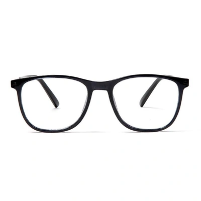 GRAVIATE by Coolwinks E12B5644 Glossy Black Full Frame Retro Square Eyeglasses for Men and Women