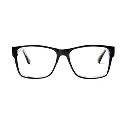 GRAVIATE by Coolwinks E12B5680 Glossy Black Full Frame Retro Square Eyeglasses for Men and Women