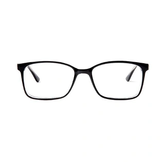 GRAVIATE by Coolwinks E12B5683 Glossy Black Full Frame Retro Square Eyeglasses for Men and Women