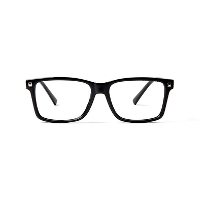 GRAVIATE by Coolwinks E12B5684 Glossy Black Full Frame Retro Square Eyeglasses for Men and Women