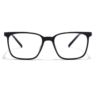 GRAVIATE by Coolwinks E12B6938 Glossy Black Full Frame Retro Square Eyeglasses for Men and Women