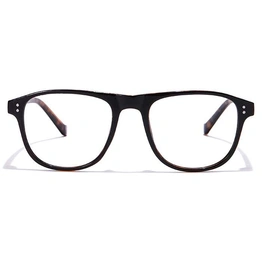 GRAVIATE by Coolwinks E12B6949 Glossy Black Full Frame Retro Square Eyeglasses for Men and Women