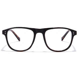 GRAVIATE by Coolwinks E12B6949 Glossy Black Full Frame Retro Square Eyeglasses for Men and Women